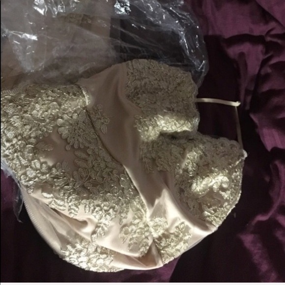 GOLD PROM DRESS - Picture 2 of 2